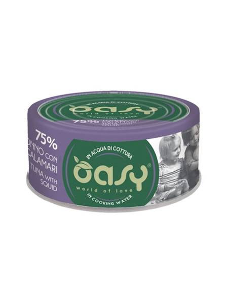 OASY CAT MORE LOVE TUŃCZYK Z KALMARAMI (PUSZKA) 70G