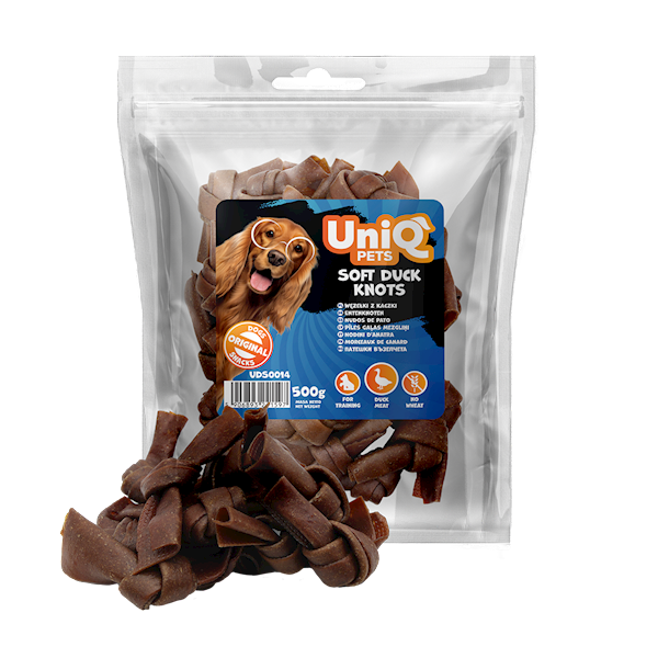 UNIQ PETS MEATY WĘZEŁKI Z KACZKĄ 500G