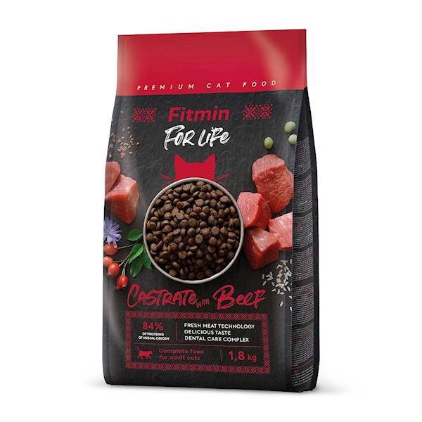 FITMIN CAT FOR LIFE CASTRATE BEEF 1,8KG