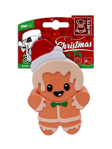 M-PETS DOG TOY CHRISTMAS GINGERBREAD MAN