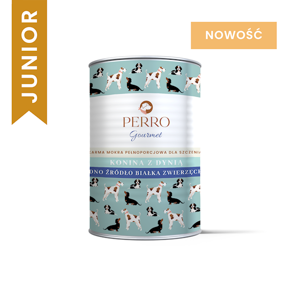 PERRO GOURMET KONINA Z DYNIĄ DLA SZCZENIĄT 400G