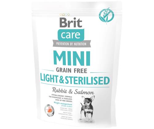 BRIT CARE DOG MINI LIGHT&STERILISED RABBIT&SALMON 400G