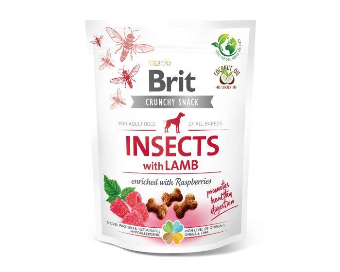 BRIT DOG CRUNCHY SNACK INSECTS WITH LAMB 200G
