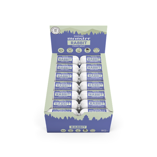 MONSTER DOG SAUSAGE RABBIT (KIEŁBASKA Z KRÓLIKA) 80G