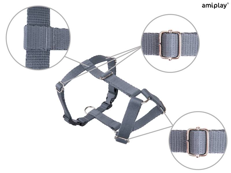 AMIPLAY SAMBA SZELKI REGULOWANE GUARD SZARE XL