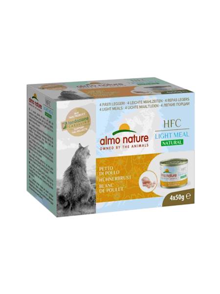 ALMO NATURE CAT MULTIPACK HFC LIGHT MEAL PIERŚ Z KURCZAKA 4X50G