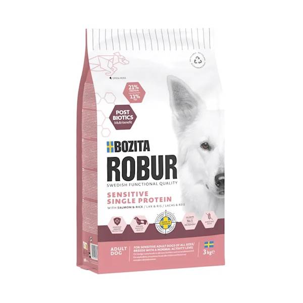 BOZITA PIES ROBUR SENSITIVE SINGLE PROTEIN ADULT SALMON 3KG