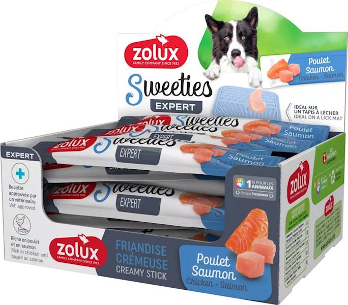 ZOLUX SWEETIES KREMOWY PRZYSMAK DLA PSA Z ŁOSOSIEM I KURCZAKIEM 14G