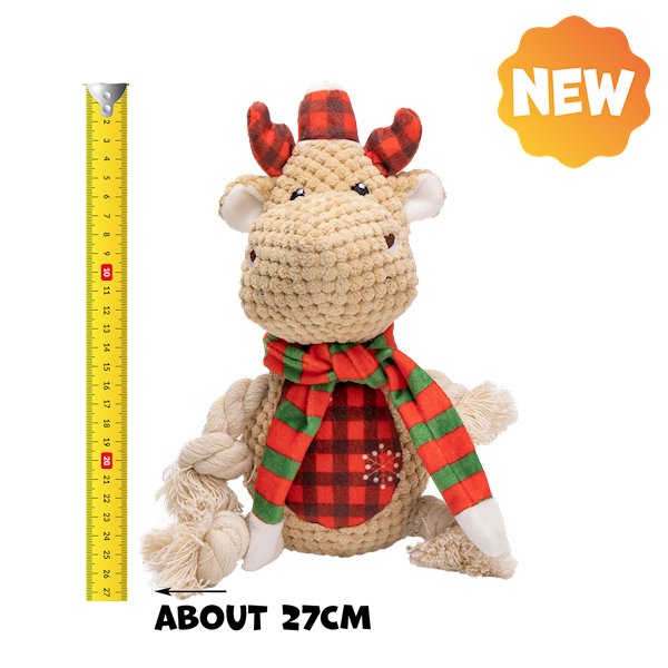 UNIQ PETS SQUEAKIES SZARPAK RUDOLF Z PISZCZAŁKĄ 27X12X12CM