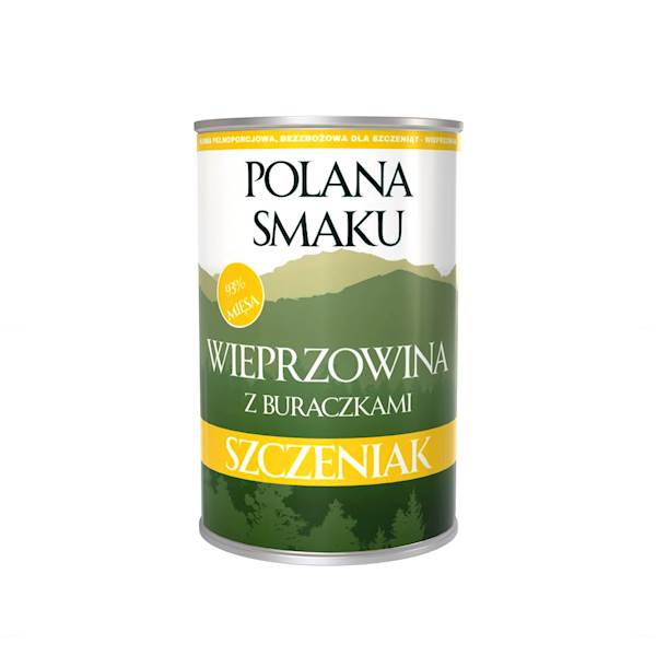 POLANA SMAKU SZCZENIAK WIEPRZOWINA Z BURACZKAMI 400G