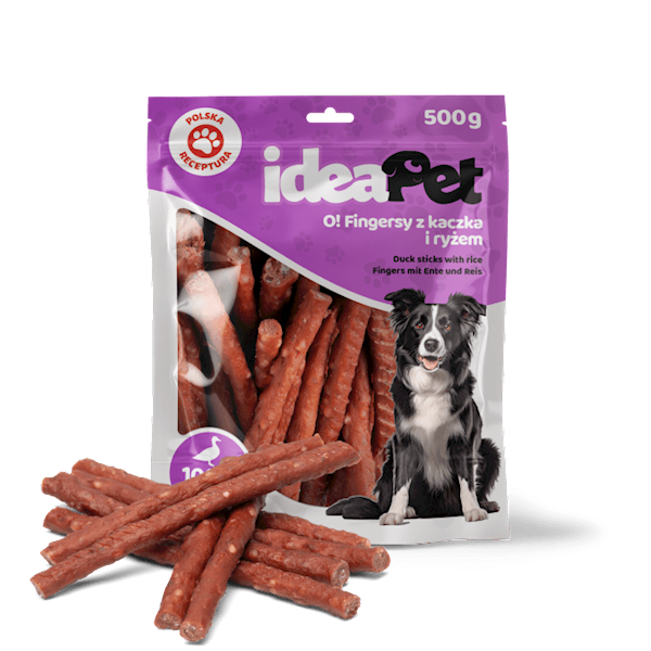 IDEAPET FINGERSY Z KACZKĄ I RYŻEM 500G
