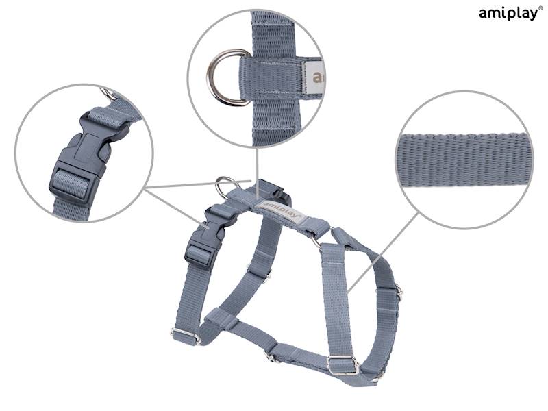 AMIPLAY SAMBA SZELKI REGULOWANE GUARD SZARE XL