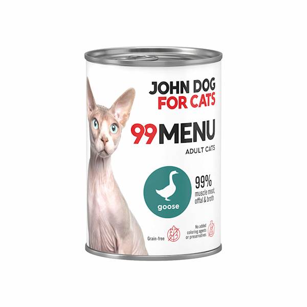 JOHN DOG FOR CATS 99-MENU GĘŚ 400G