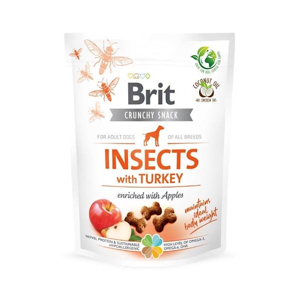 BRIT DOG CRUNCHY SNACK INSECTS WITH TURKEY 200G