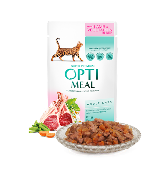 OPTIMEAL CAT JAGNIĘCINA I WARZYWA W GALARETCE 85G