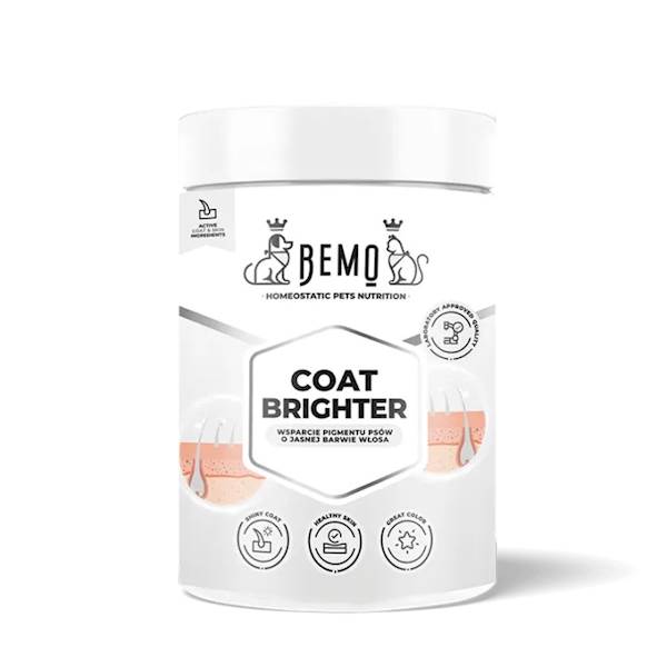 BEMO SUPLEMENT COAT BRIGHTER (INTENSYFIKUJĄCY JASNĄ BARWĘ SIERŚCI PSÓW) 150G