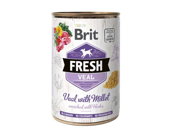 BRIT FRESH DOG VEAL WITH MILLET 400G