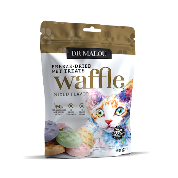 DR MALOU MIĘSNE WAFLE LIOFILIZOWANE DLA KOTA 60G