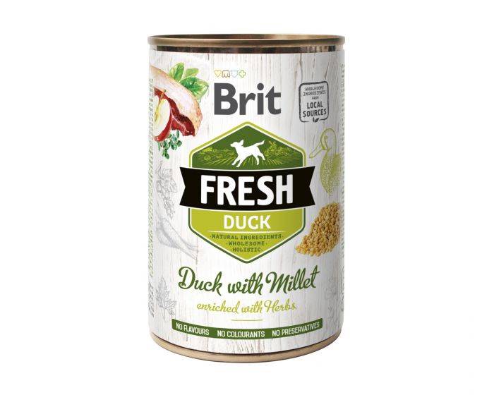 BRIT FRESH DOG DUCK WITH MILLET 400G