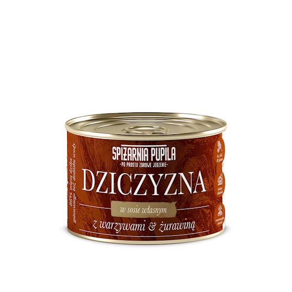 SPIŻARNIA PUPILA DZICZYZNA Z WARZYWAMI & ŻURAWINĄ 410G