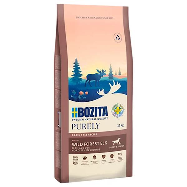 BOZITA PIES PURELY GRAIN FREE PUPPY&JUNIOR ELK 11KG