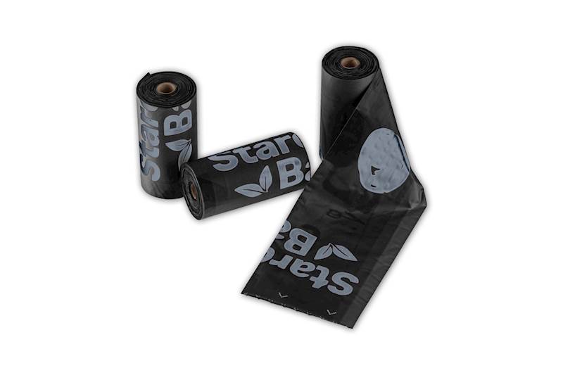 STARCHBAG KOMPOSTOWALNE BIOWORECZKI CZARNE 8X15SZT