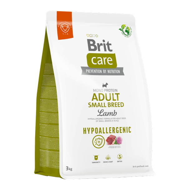 BRIT CARE DOG HYPOALLERGENIC ADULT SMALL BREED LAMB 3KG
