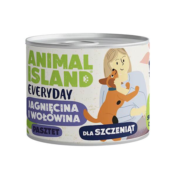 ANIMAL ISLAND DOG EVERYDAY WOŁOWINA I JAGNIĘCINA DLA SZCZENIĄT (PASZTET) 185G