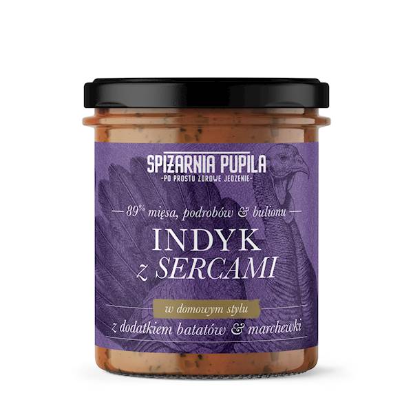 SPIŻARNIA PUPILA INDYK Z SERCAMI SŁOIK 300G