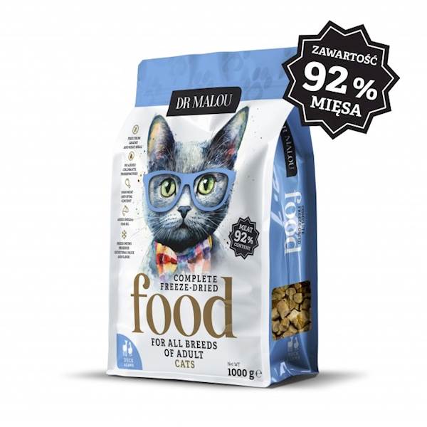 DR MALOU KARMA LIOFILIZOWANA DLA KOTA KACZKA Z JAGNIĘCINĄ 1KG