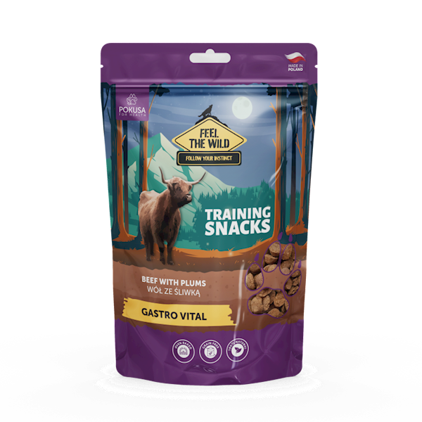POKUSA TRAINING SNACKS GASTRO VITAL BEEF WITH PLUMS 200G