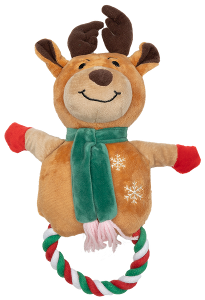 UNIQ PETS SQUEAKIES SZARPAK PIERŚCIEŃ RENIFER Z PISZCZAŁKĄ 25X35CM