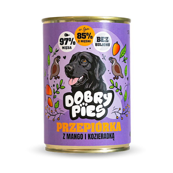 DOBRY PIES DUO PRZEPIÓRKA Z MANGO I KOZIERADKĄ 400G