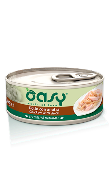 OASY CAT NATURAL PUSZKA KURCZAK Z KACZKĄ 70G