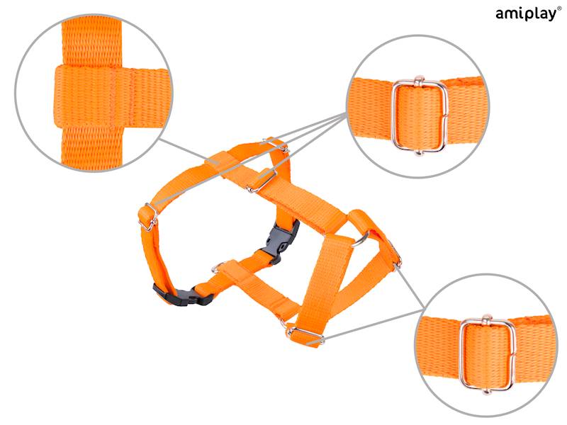 AMIPLAY SAMBA SZELKI REGULOWANE GUARD POMARAŃCZOWE XS