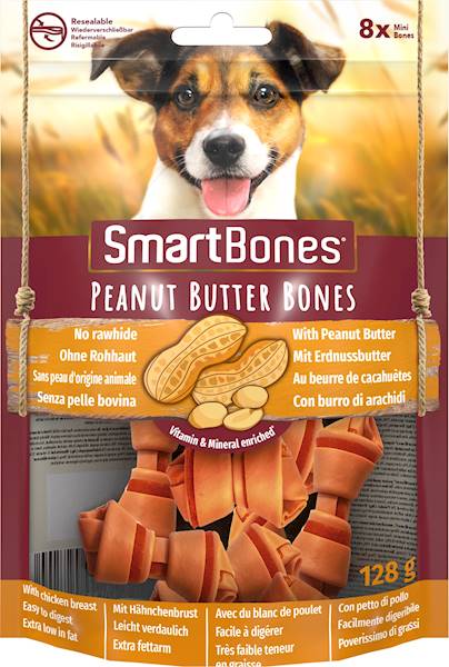 SMART BONES PEANUT BUTTER MINI 8SZT 128G