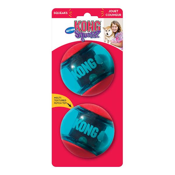 KONG DOG SQUEEZZ ACTION BALL RED L