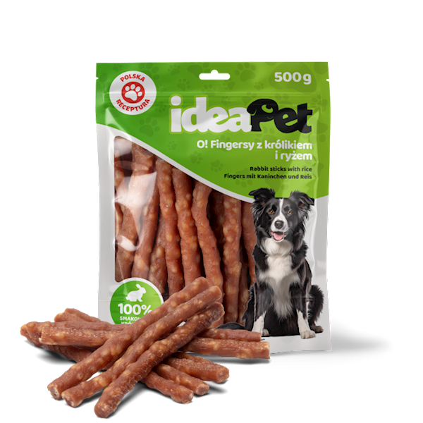 IDEAPET FINGERSY Z  KRÓLIK I RYŻEM  500G