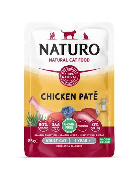 NATURO CAT GRAIN FREE CHICKEN PATE 85G