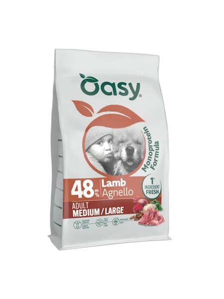 OASY DOG ONE PROTEIN ADULT MEDIUM/LARGE JAGNIĘCINA 10KG