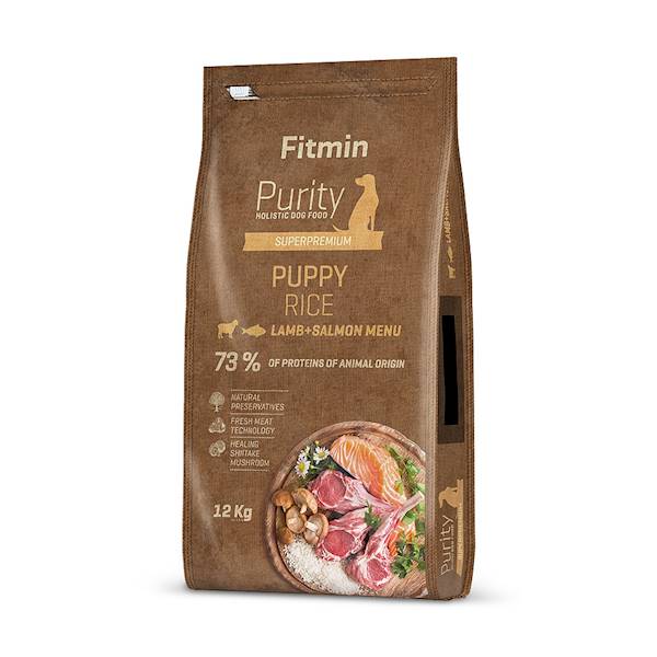 FITMIN DOG PURITY RICE PUPPY LAMB&SALMON 12KG