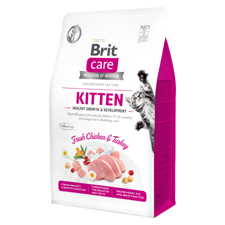 BRIT CARE CAT KITTEN FRESH CHICKEN&TURKEY 400G