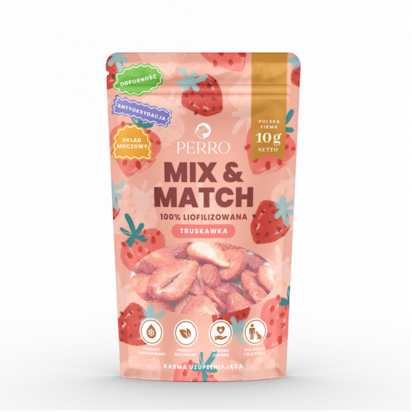 PERRO MIX&MATCH PRZYSMAKI LIOFILIZOWANE TRUSKAWKA 10G