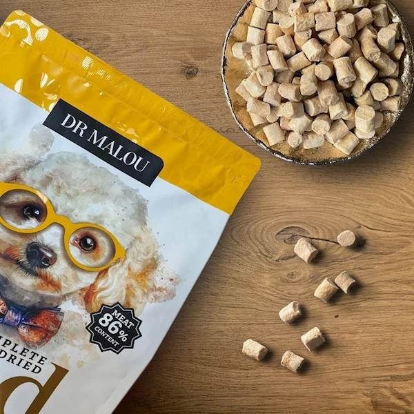 DR MALOU KARMA LIOFILIZOWANA DLA PSA KURCZAK Z DYNIĄ 1KG