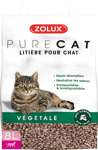 ZOLUX PURECAT ŻWIREK ROŚLINNY NATURALNY 8L