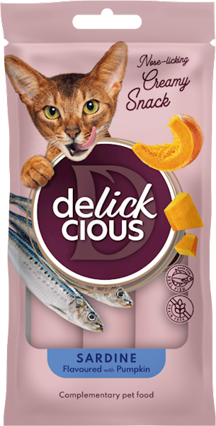 DELICKCIOUS CREAMY SNACK SARDINE WITH PUMPKIN 4X15G