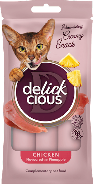 DELICKCIOUS CREAMY SNACK CHICKEN WITH PINEAPPLE 4X15G