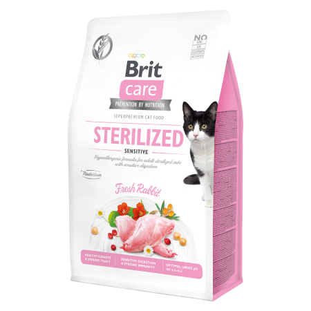 BRIT CARE CAT STERILIZED SENSITIVE FRESH RABBIT 400G