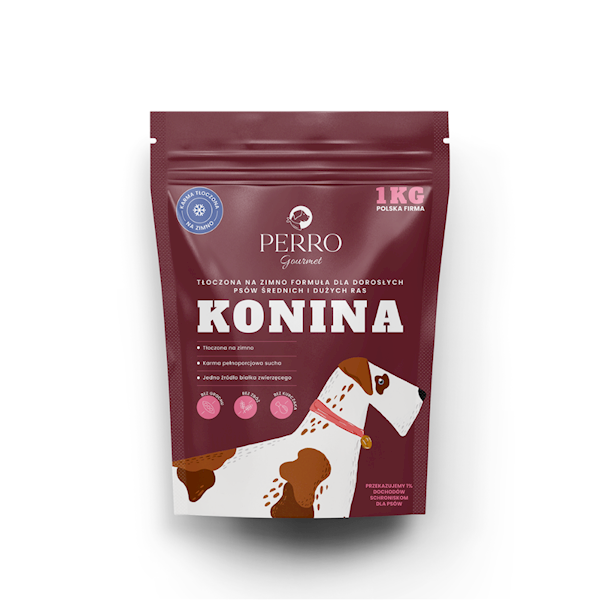 PERRO GOURMET KARMA TŁOCZONA NA ZIMNO KONINA M/L 1KG