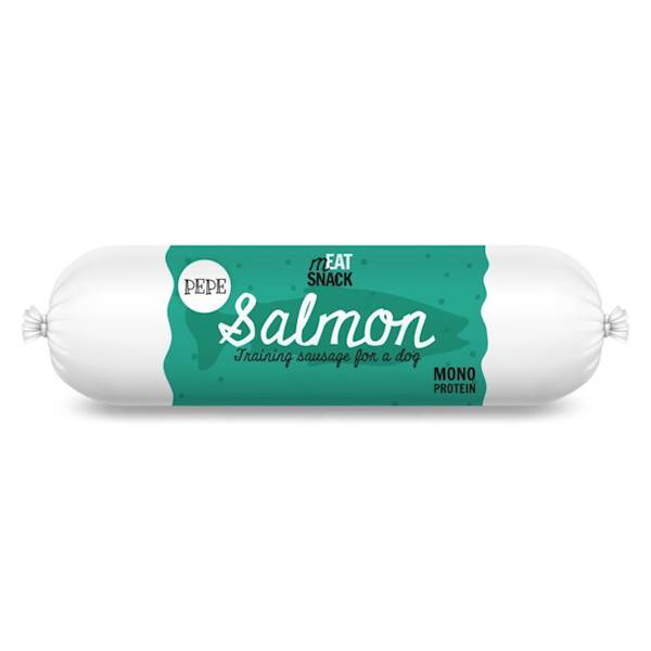 PEPE TRAINING SAUSAGE SALMON (KIEŁBASKA Z ŁOSOSIA) 200G
